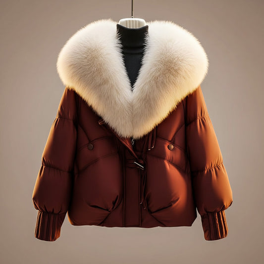 Elsie Elegant Coat with Statement Collar and Belt - photo 1