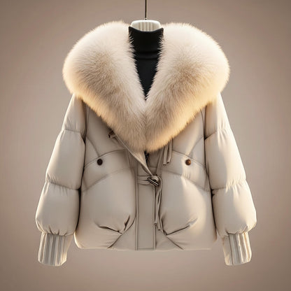 Elsie Elegant Coat with Statement Collar and Belt - photo 5