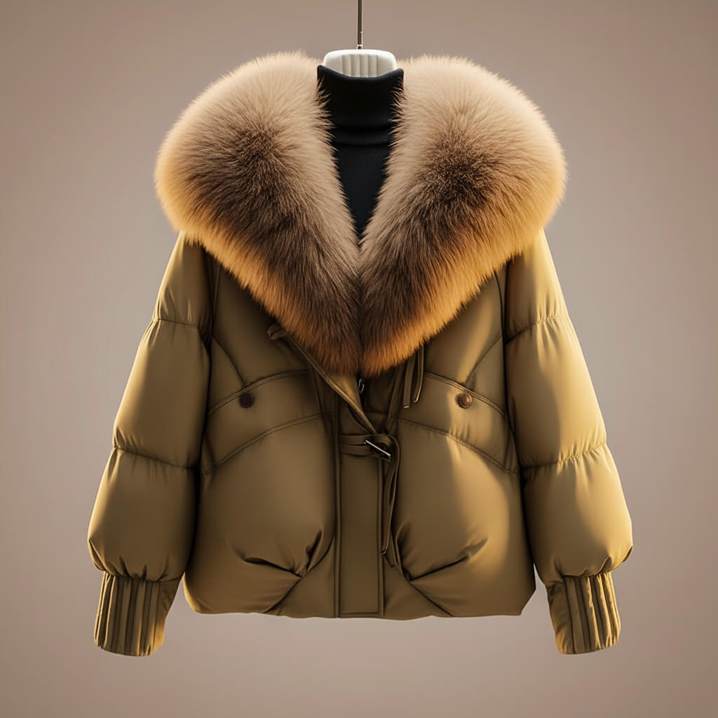 Elsie Elegant Coat with Statement Collar and Belt - photo 8