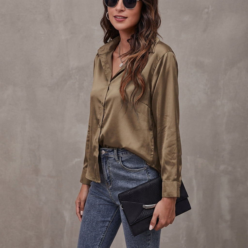 Elvina Silk Shirt | KateMoon - photo 1