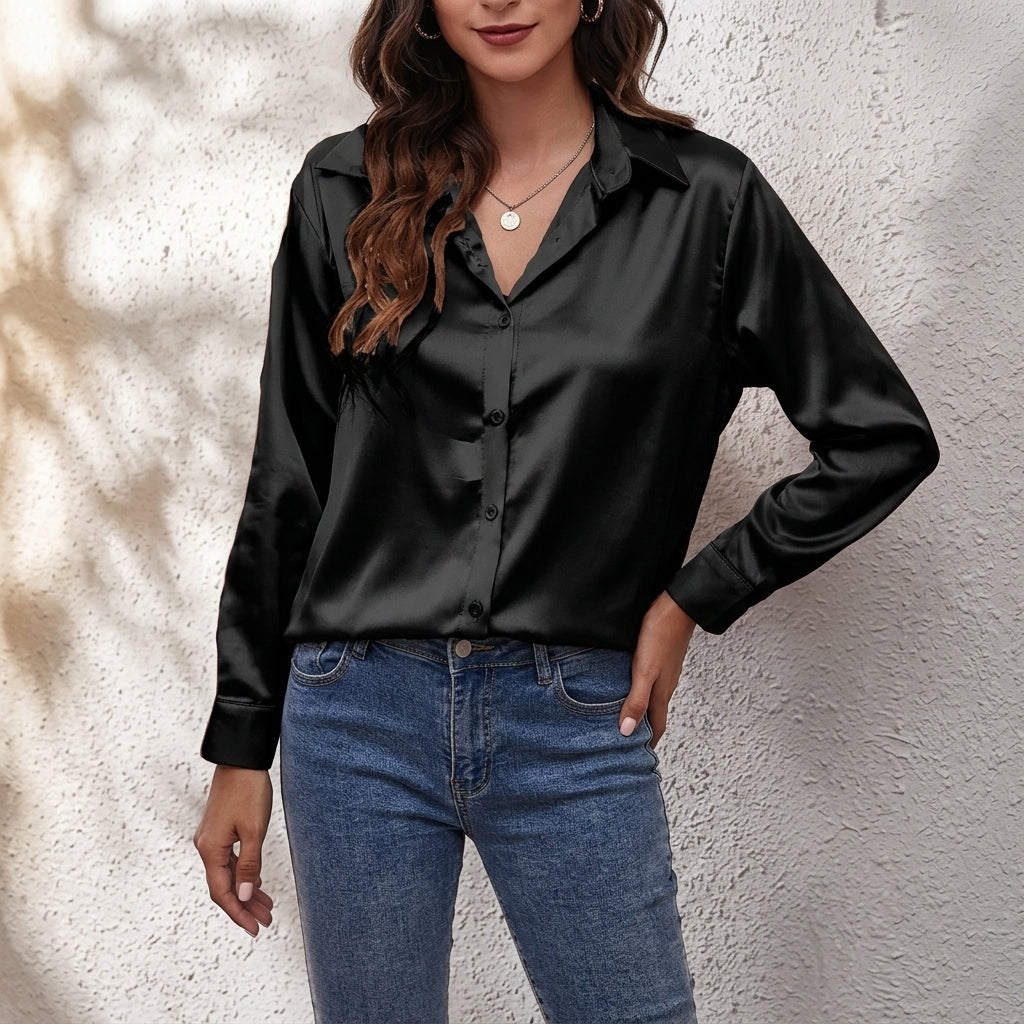 Elvina Silk Shirt | KateMoon - photo 10