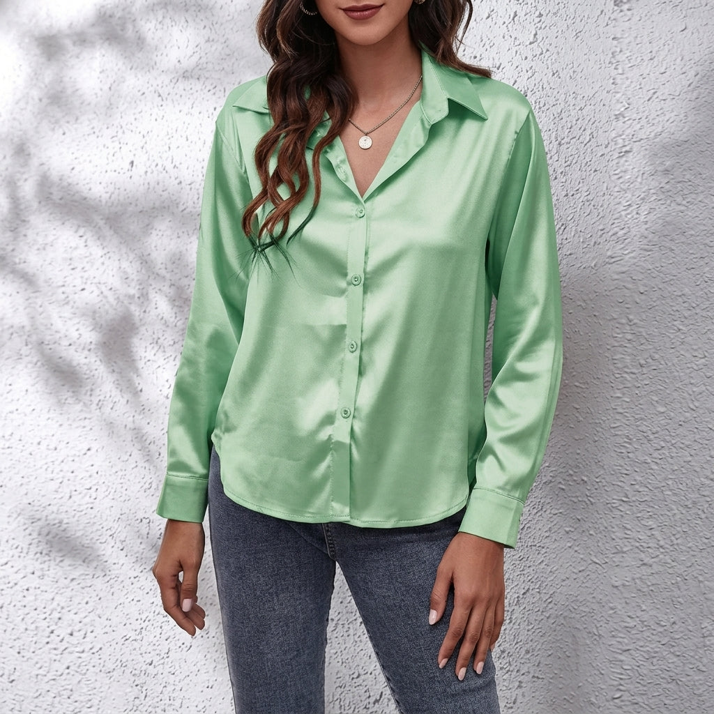 Elvina Silk Shirt | KateMoon - photo 5