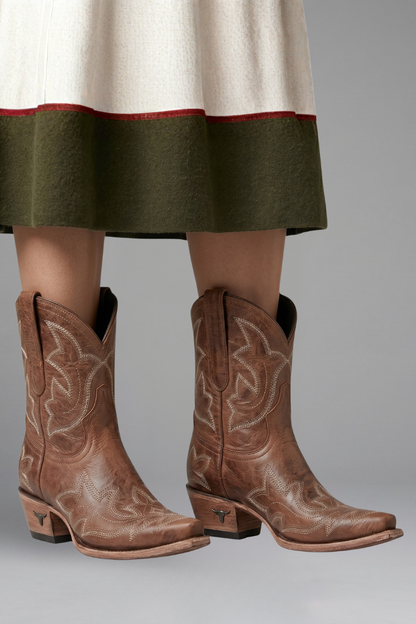 Embroidered Western Boots with Pull-On Mid-Calf Fit - photo 3