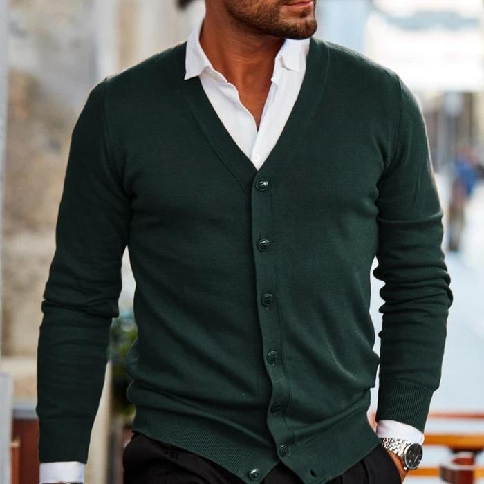 Ethan Men's V-Neck Button Cardigan