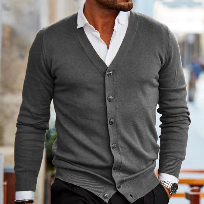Ethan Men's V-Neck Button Cardigan
