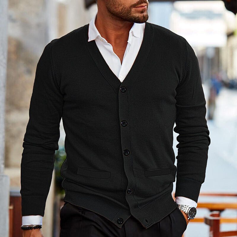 Ethan Men's V-Neck Button Cardigan