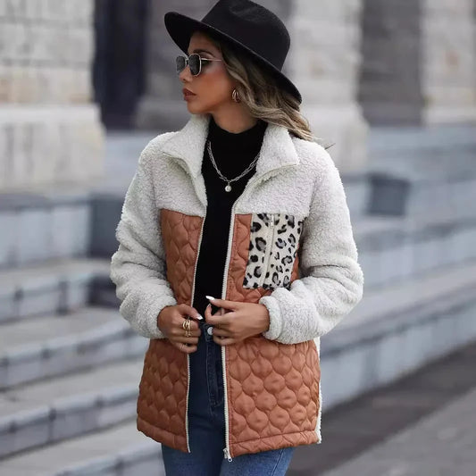 Fiora Colour Block Sherpa Jacket
