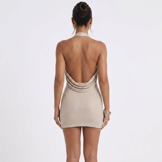 Florence Sequin Halter Mini Dress