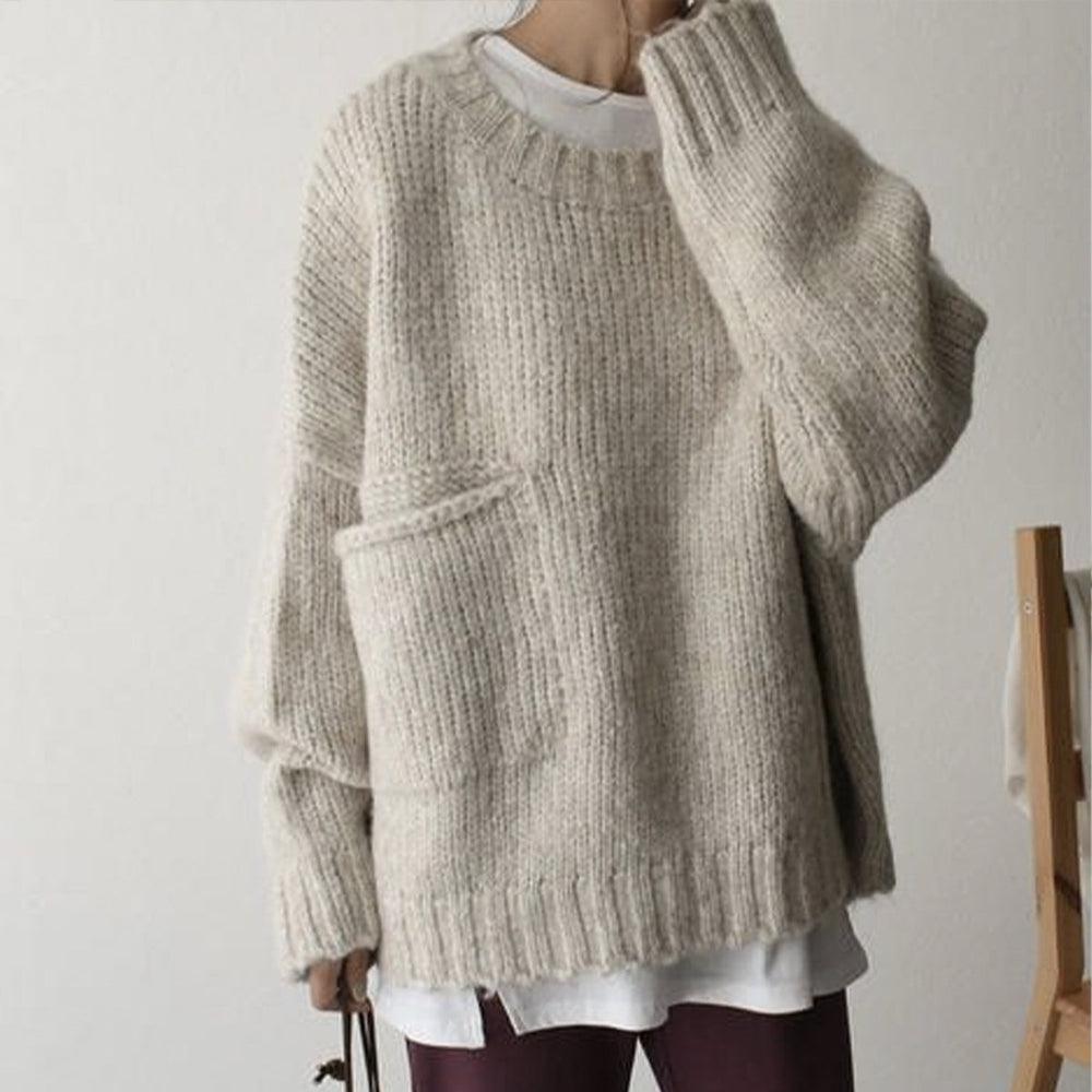 Freya Oversized Knit Jumper with Side Pocket