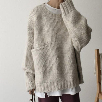 Freya Oversized Knit Jumper with Side Pocket