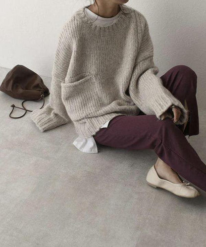 Freya Oversized Knit Jumper with Side Pocket