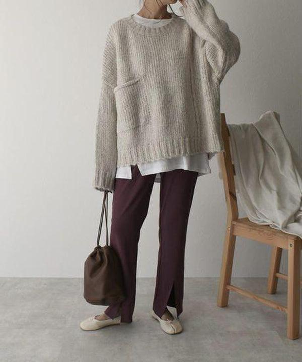 Freya Oversized Knit Jumper with Side Pocket