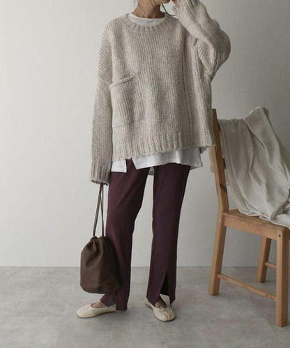 Freya Oversized Knit Jumper with Side Pocket