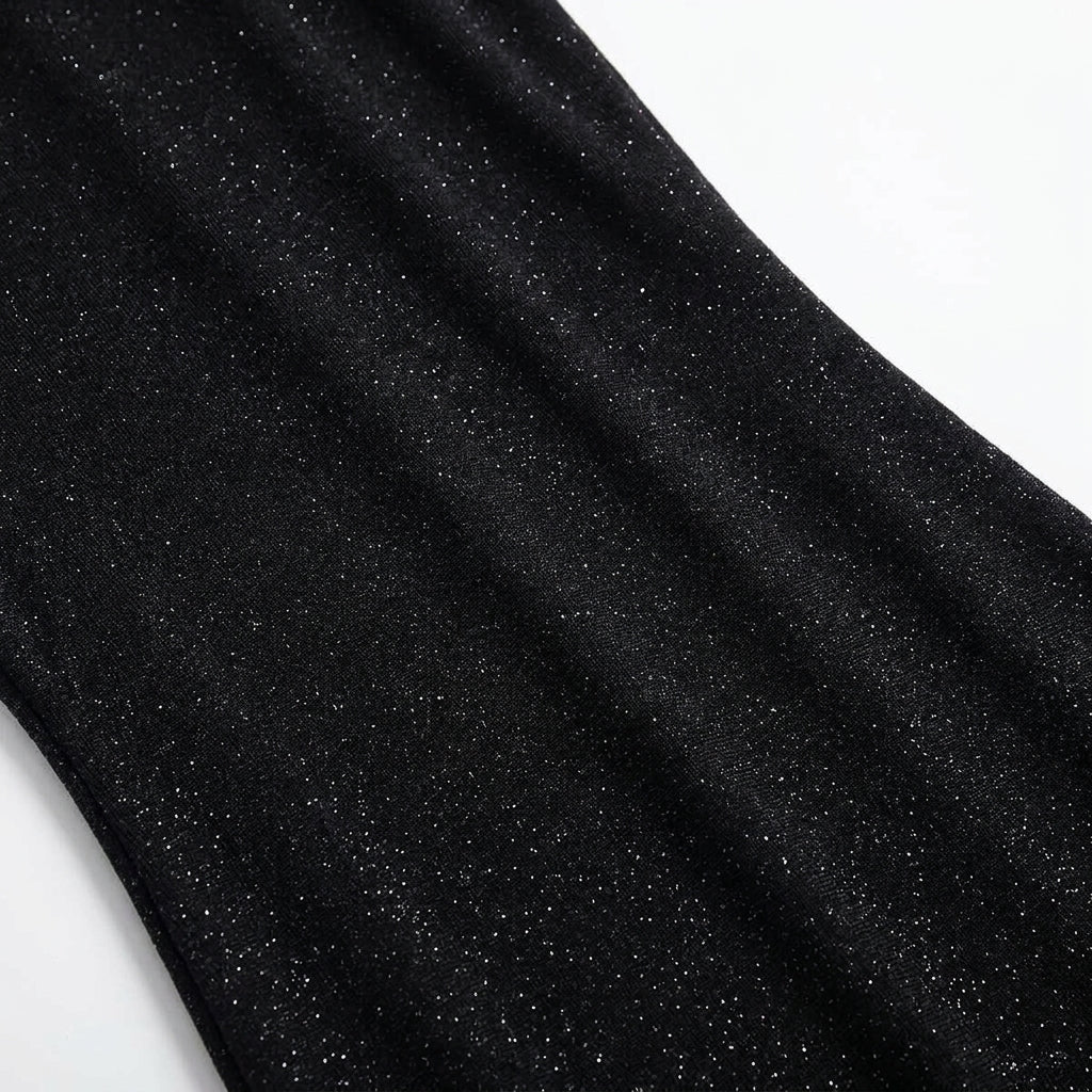 Genevieve Square-Neck Shimmer Maxi Dress