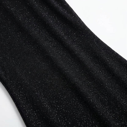 Genevieve Square-Neck Shimmer Maxi Dress