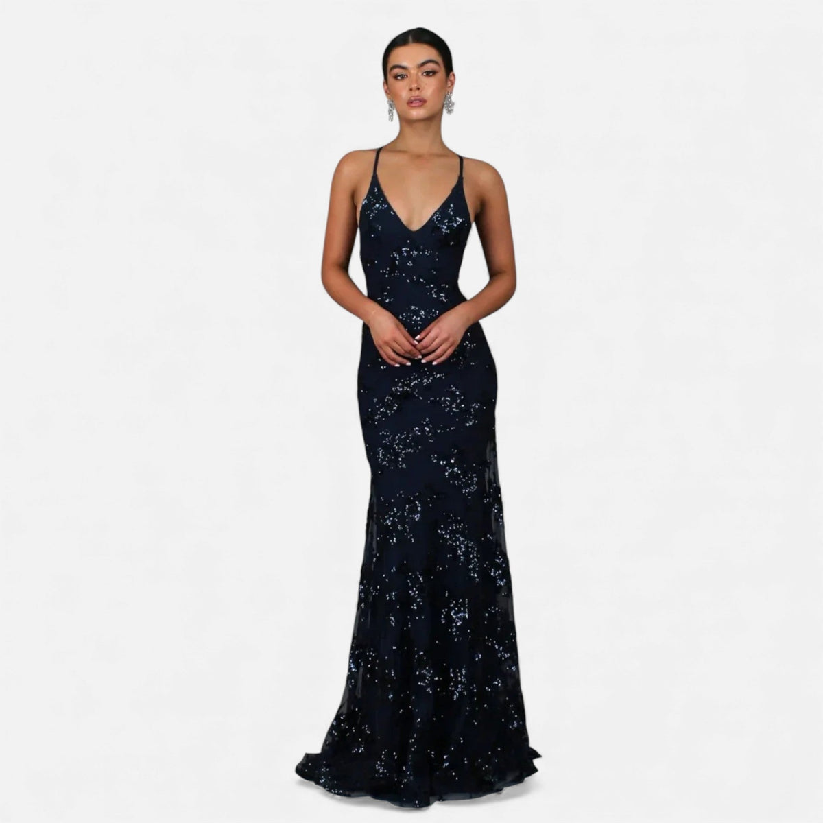 Giselle Sequin Evening Maxi Dress