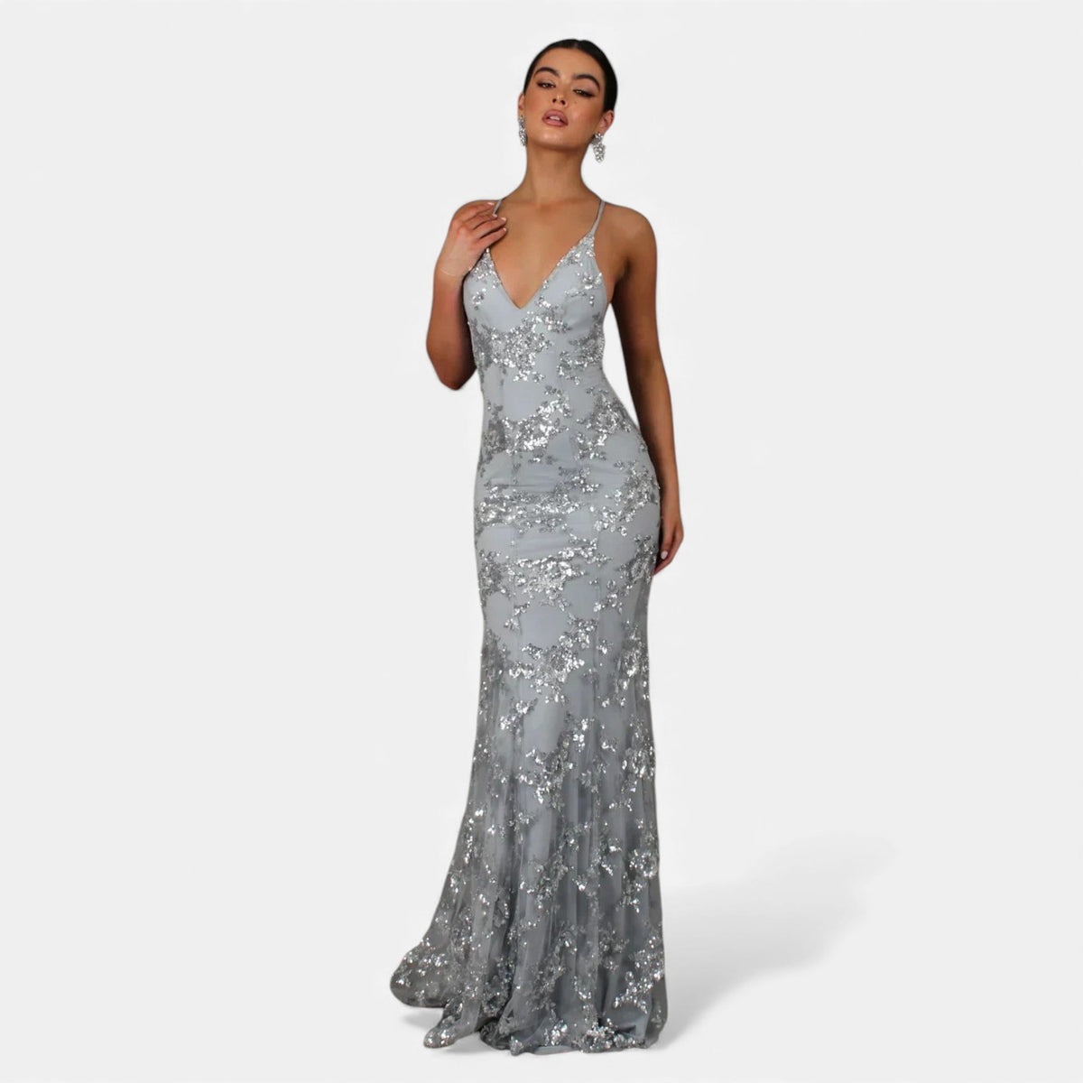 Giselle Sequin Evening Maxi Dress