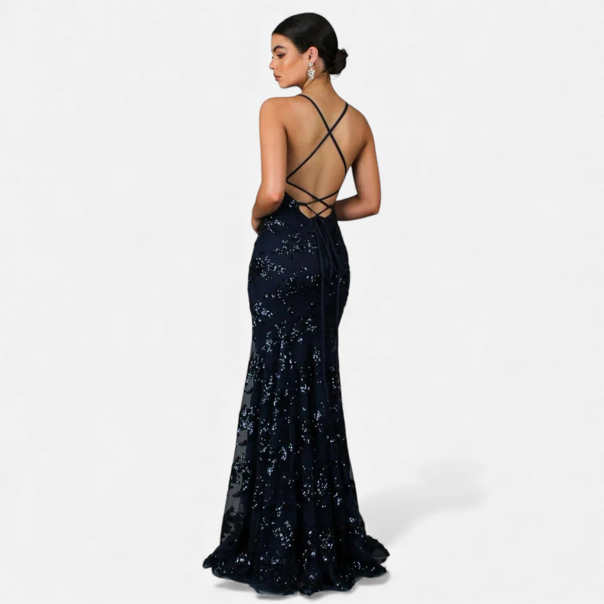 Giselle Sequin Evening Maxi Dress