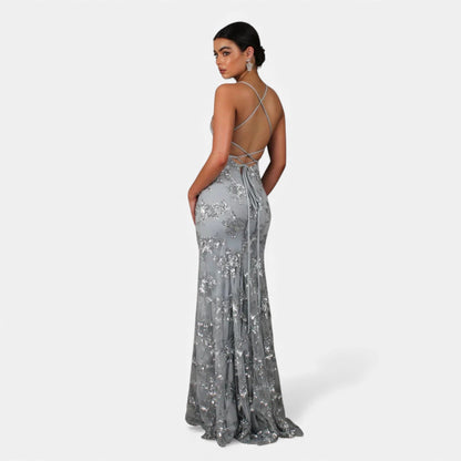 Giselle Sequin Evening Maxi Dress