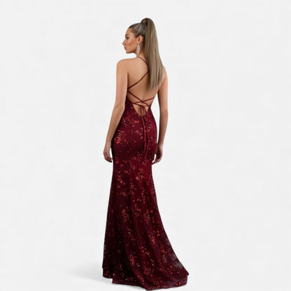 Giselle Sequin Evening Maxi Dress