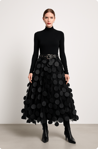 Ida A-Line Midi Skirt | KateMoon - photo 1