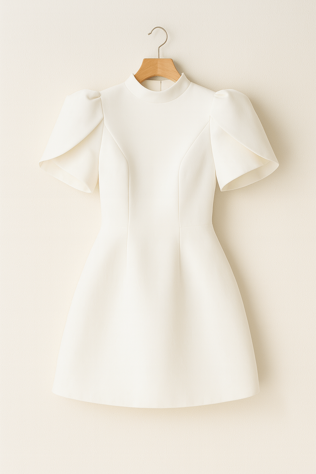 Iris Structured Puff-Sleeve Mini Dress