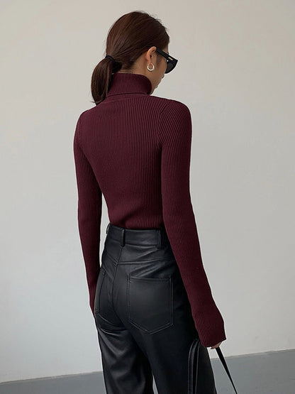 Ivy Ribbed Turtleneck Jumper