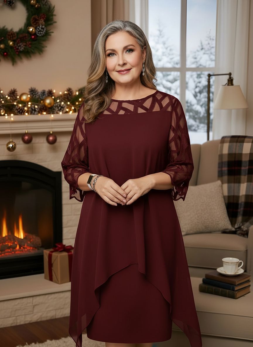 Josephine Elegant Lace Dress with Adjustable Fit - photo 1