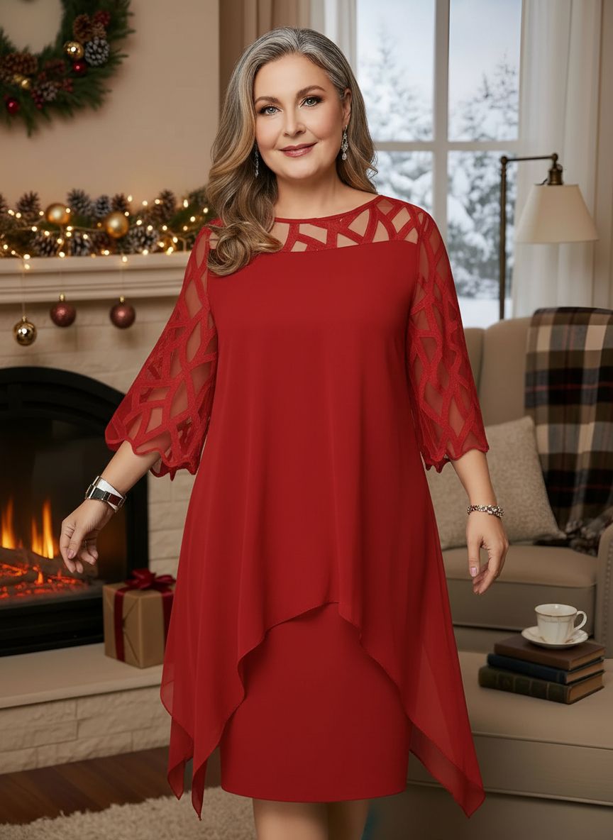 Josephine Elegant Lace Dress with Adjustable Fit - photo 5