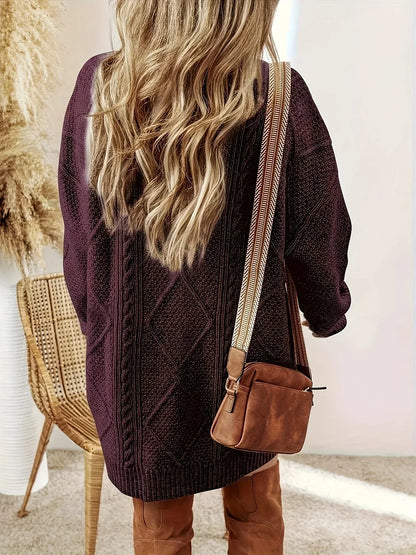 Juno Chunky Cable-Knit Jumper Dress