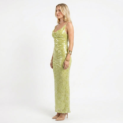 Kara Backless Sequin Maxi Dress