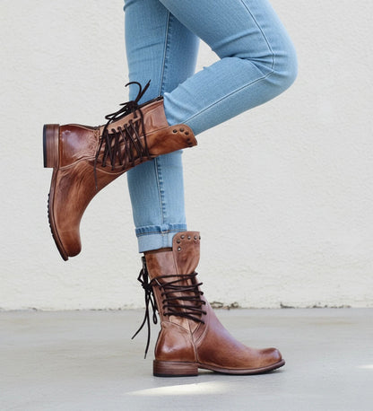 Lace-Up Comfort Boots with Cushioned Support Insole - photo 2