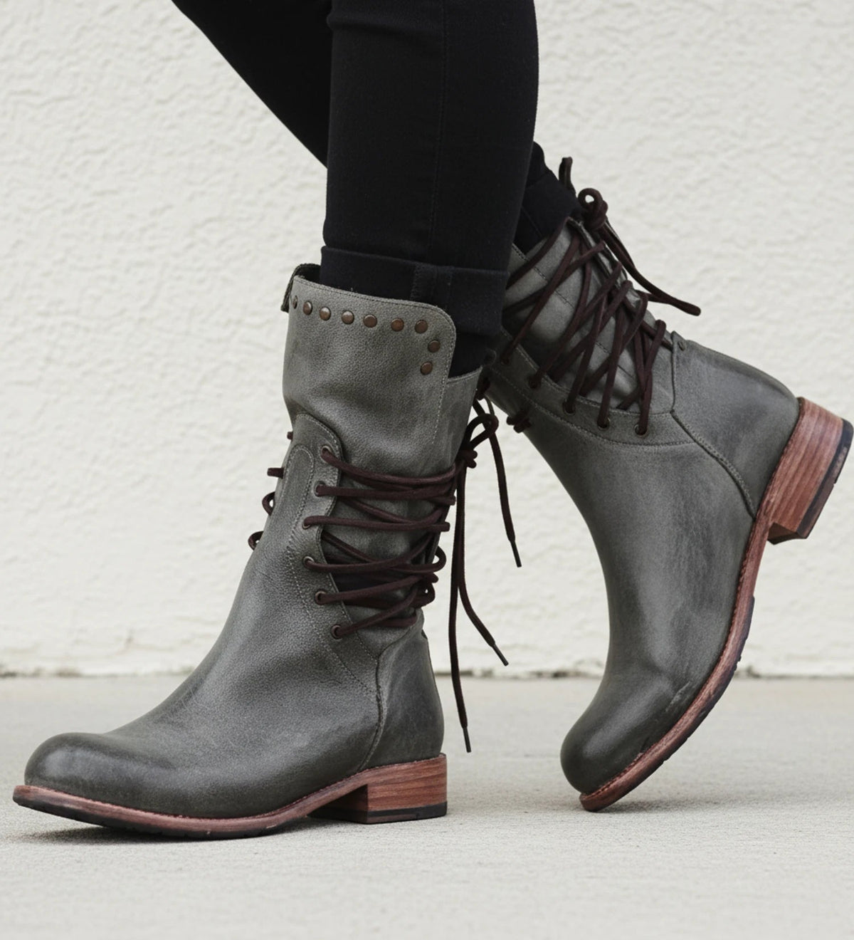 Lace-Up Comfort Boots with Cushioned Support Insole - photo 3
