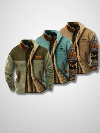 Lewis Men's Sherpa-Lined Zip-Up Fleece Jacket