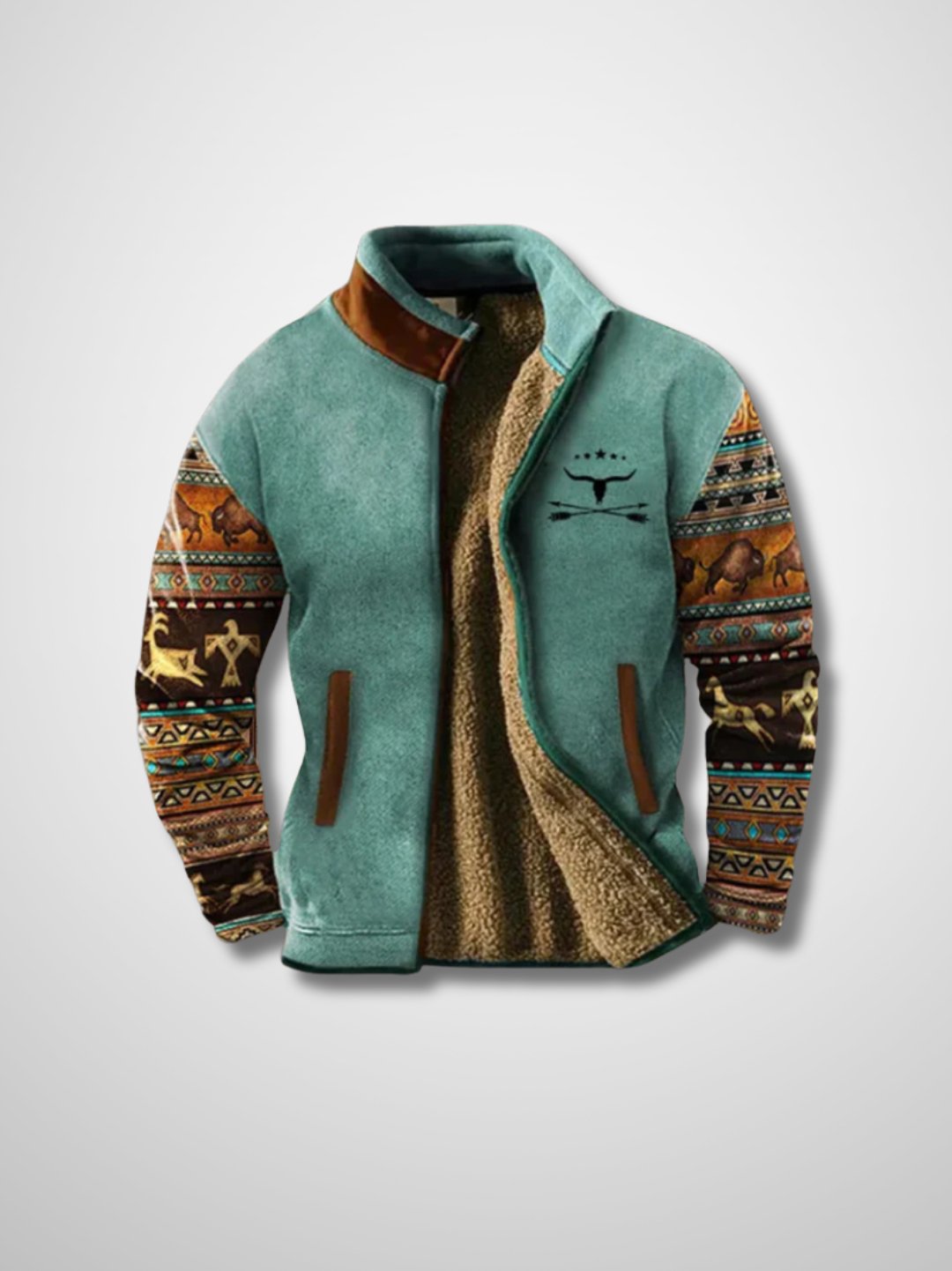 Lewis Men's Sherpa-Lined Zip-Up Fleece Jacket