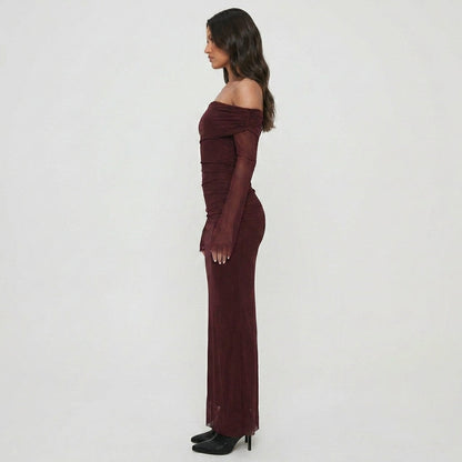 Lexi Tulle Bardot Maxi Dress