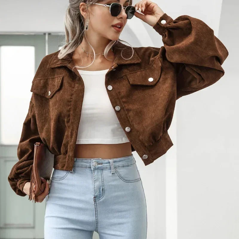 Lottie Corduroy Cropped Jacket