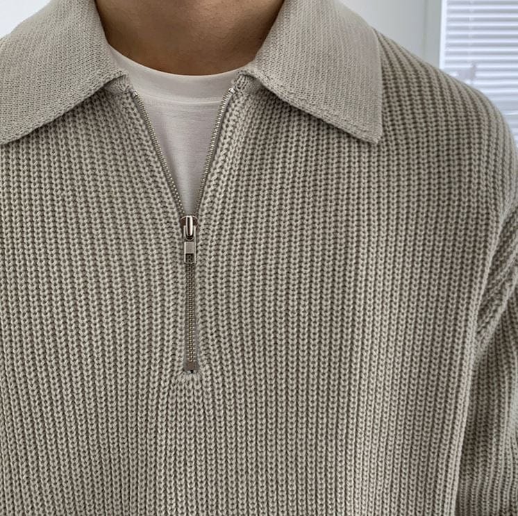 Louis Men's Half-Zip Knitted Polo Jumper