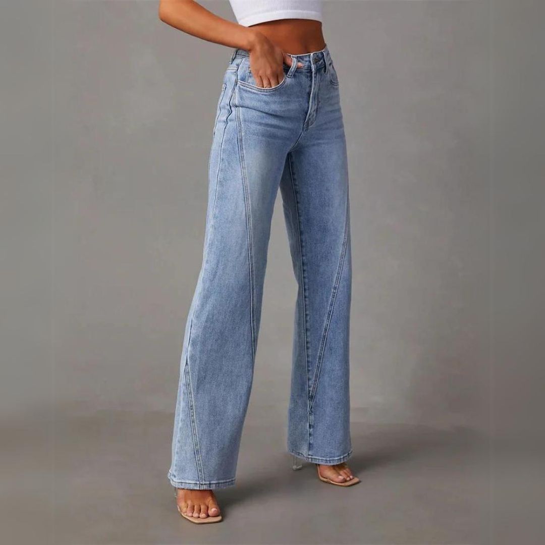 Mandy Flared Jeans - High Rise Soft Stretch Denim | KateMoon - photo 1