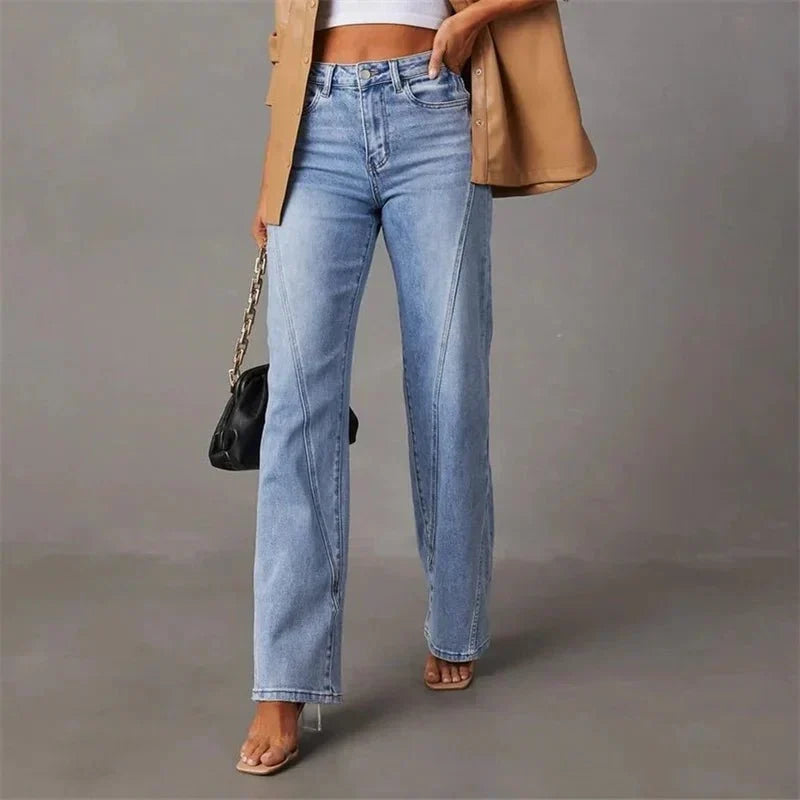 Mandy Flared Jeans - High Rise Soft Stretch Denim | KateMoon - photo 2