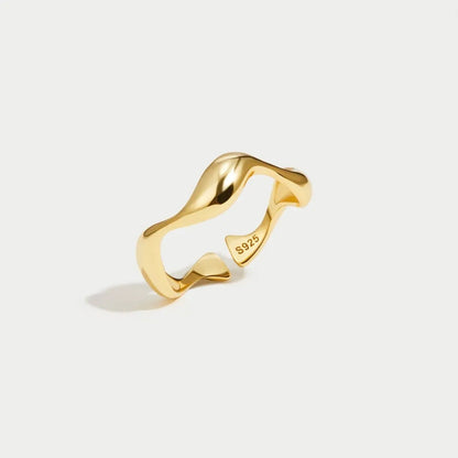 Marina Gold Wave Ring