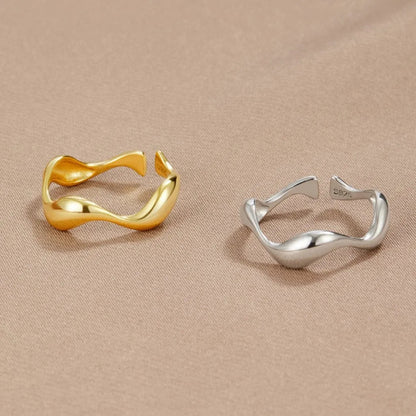 Marina Gold Wave Ring