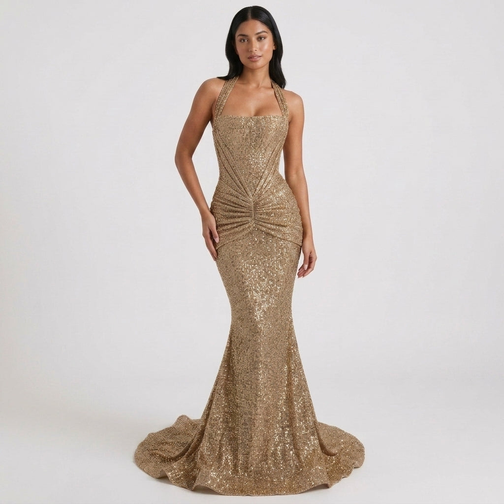 Marisol Strapless Sequin Mermaid Gown