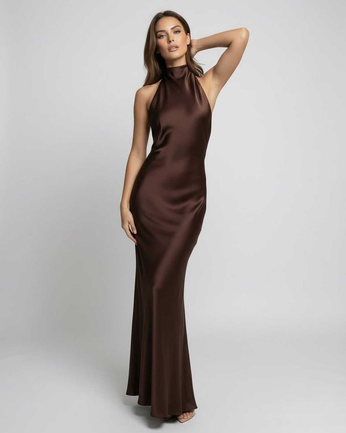 Marlowe Satin Halter Maxi Dress