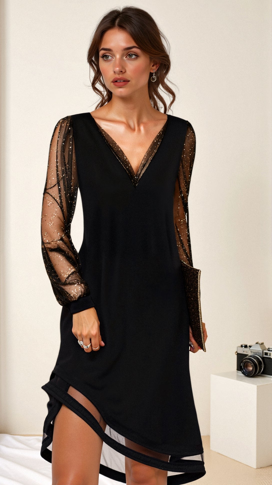 Matilda Dress with Sheer Sleeves | KateMoon - photo 1