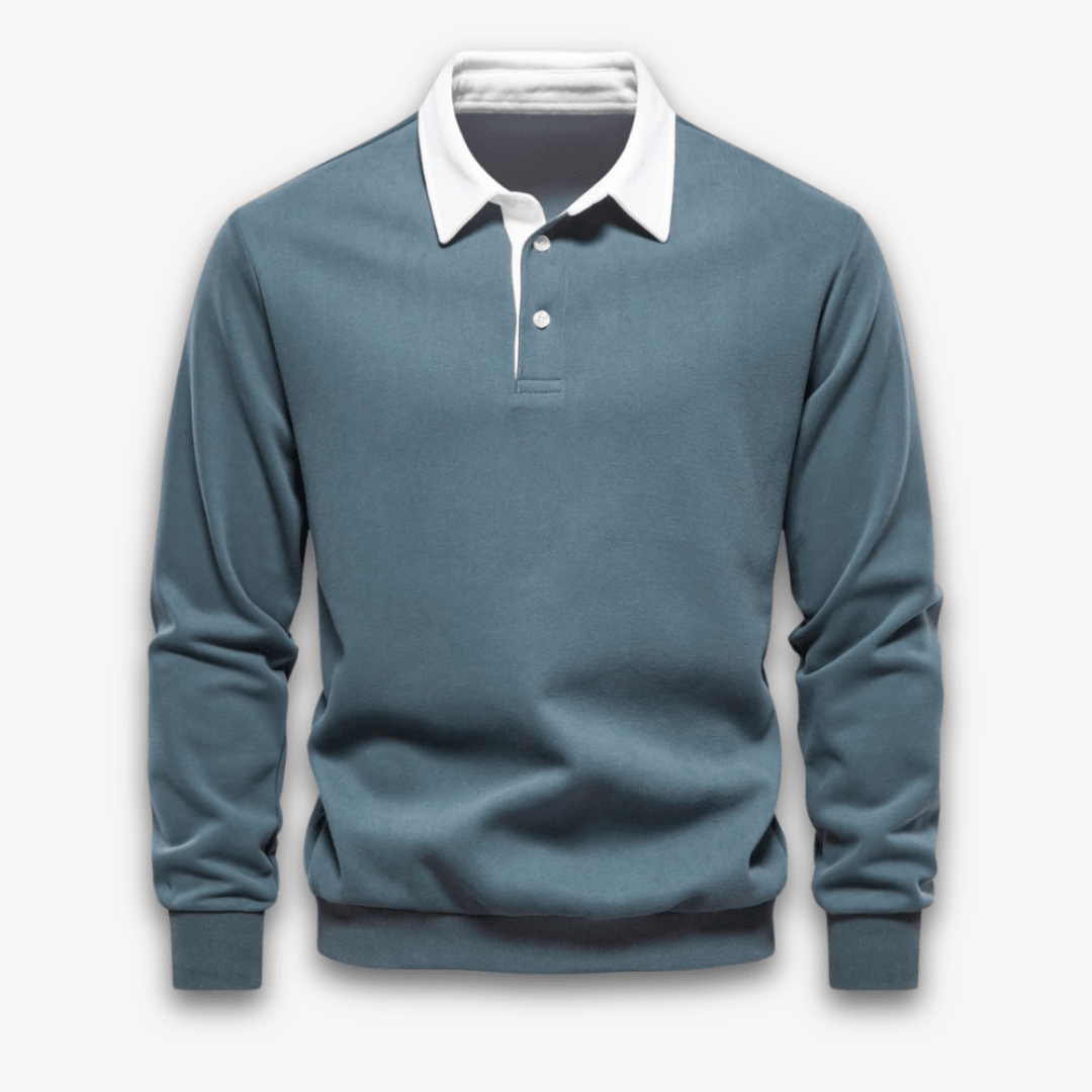 Maverick Long-Sleeve Polo Sweater - Soft, Breathable Fabric - photo 2
