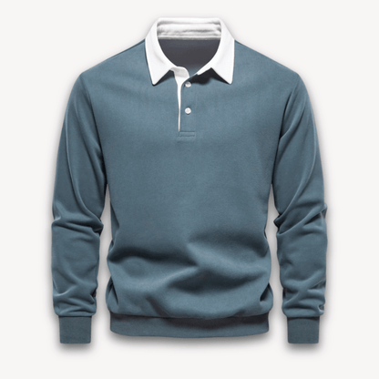 Maverick Long-Sleeve Polo Sweater - Soft, Breathable Fabric - photo 2