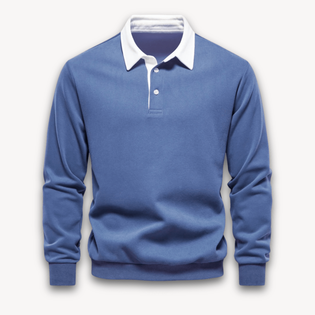 Maverick Long-Sleeve Polo Sweater - Soft, Breathable Fabric - photo 4