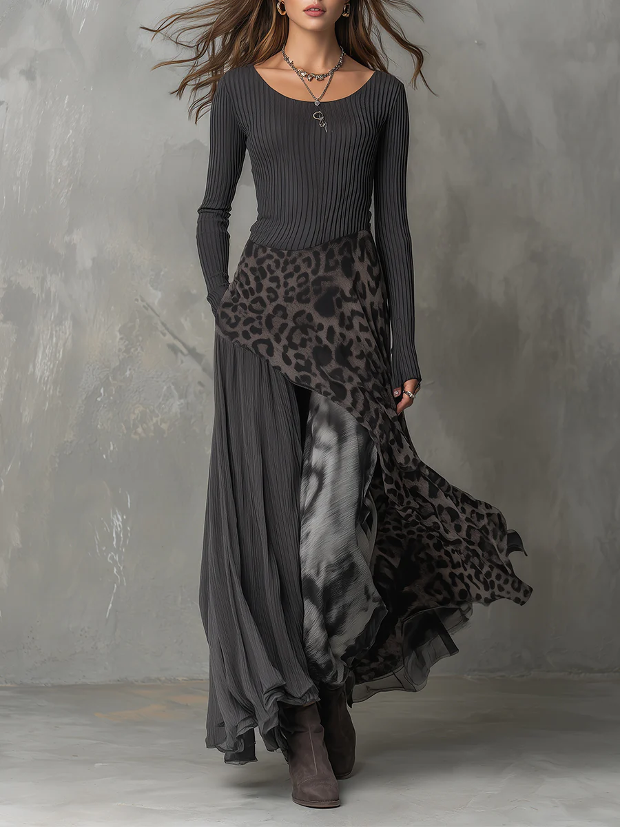 Melissa Elegant Maxi Dress with Irregular Hemline - photo 1