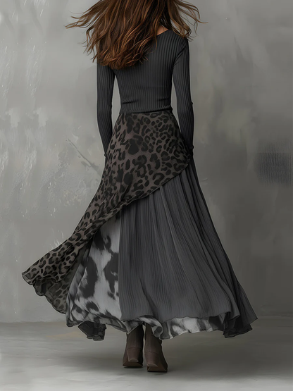Melissa Elegant Maxi Dress with Irregular Hemline - photo 2